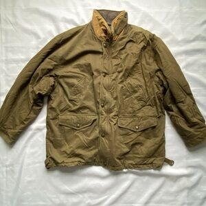 VTG Woolrich Canvas Plaid Wool Blanket Lined Jacket Barn Chore Field Men’s XL